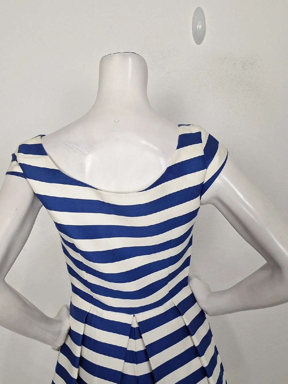 Kate Spade Blue White Mariella Striped Business Casual Fit & Flare Dress Size 4